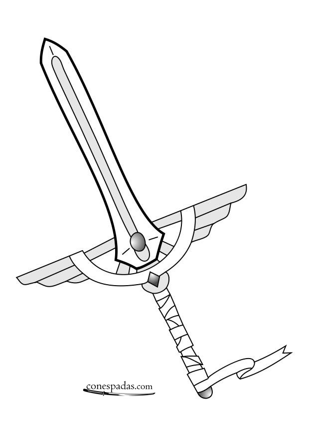 espada para colorear e imprimir