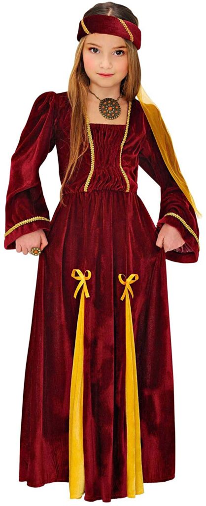 TRAJE NIÑA MEDIEVAL CLASE SOCIAL ALTA