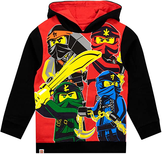 Sudadera infantil NINJAGO con capucha y muy colorida